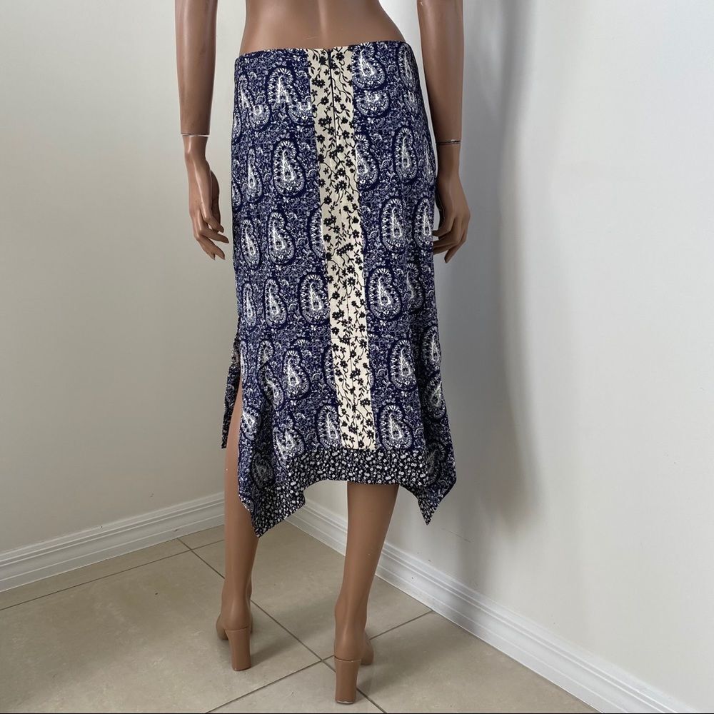 ALTUZARRA as seen on “ Live With Kelley “ Cyrus navy blue paisley midi skirt 6 - Picture 8 of 15